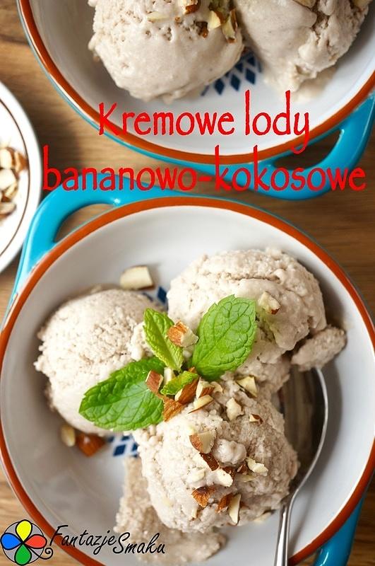 Kremowe lody bananowo-kokosowe