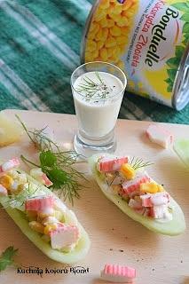 Ogórkowe łódeczki z surimi a'la Zosia