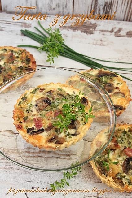 Tarta grzechu warta z grzybami i boczkiem