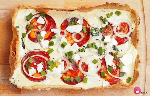 Tarta z chorizo - przepis na wytrawną tartę francuską