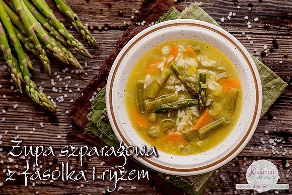Zupa szparagowa z zieloną fasolką i ryżem