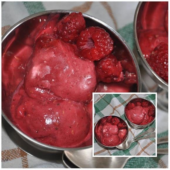 Sorbet malinowy bez maszyny