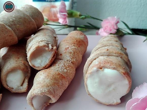 Półtor cią rurek z jaglanym kremem lekką wersją
