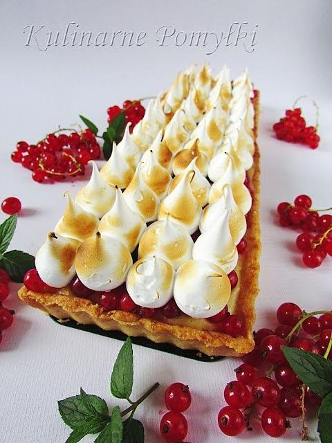 Tarta z czerwoną porzeczką i kremem kokosowo-waniliowym