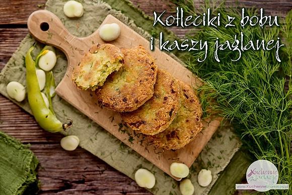 Kotleciki z bobu i kaszy jaglanej