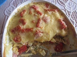 Zapiekanka makaronowa z szynką