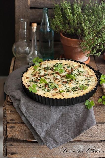Tarta z kurkami i ziemniakami