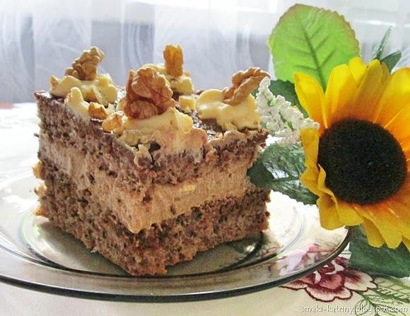 Ciasto orzechowe z kawą cappuccino