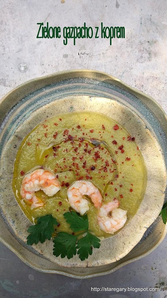 Zielone gazpacho z koprem i warzywami