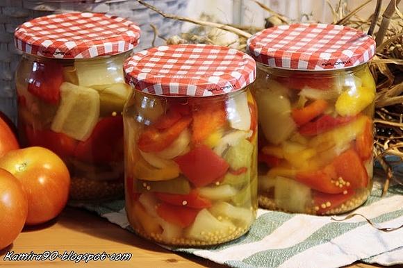 Papryka na zimę w słodko-kwaśnej zalewie