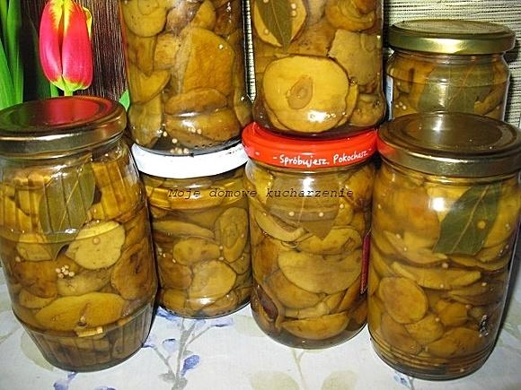 Grzyby w zalewie octowej z gorczycą i przyprawami