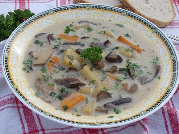 Zupa grzybowa ze świeżych grzybów i ziemniakami