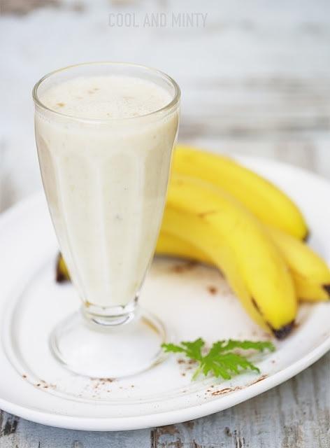 Koktajl bananowy z płatkami owsianymi