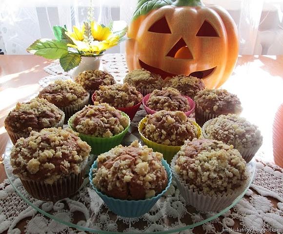 Szarlotkowe muffinki ze słonecznikową kruszonką