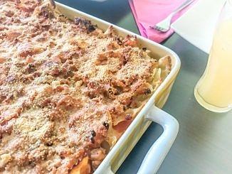 Kokardkowa zapiekanka makaronowa