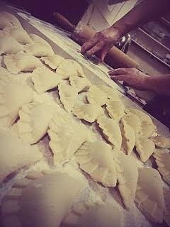 Pierogi z soczewicą i chorizo