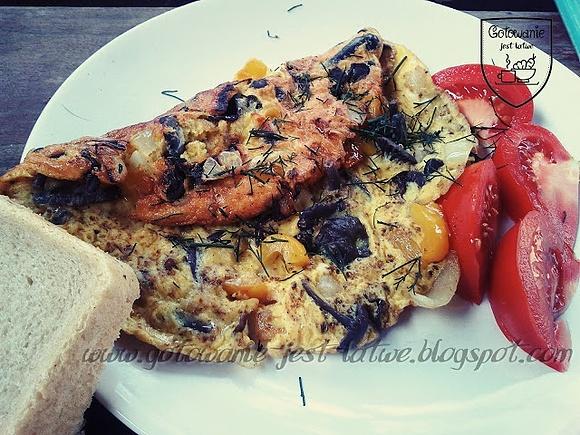 Omlet z grzybkami