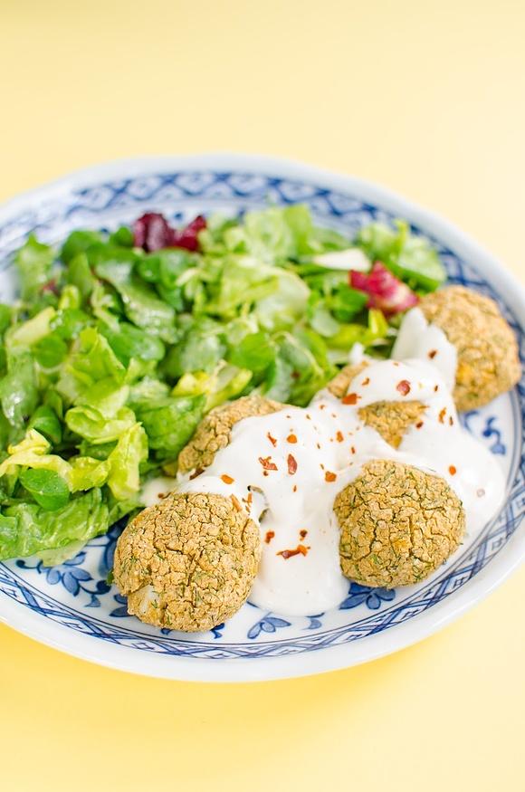 Pieczone falafele z koperkiem