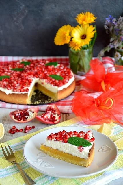 Tarta cytrynowa z granatem