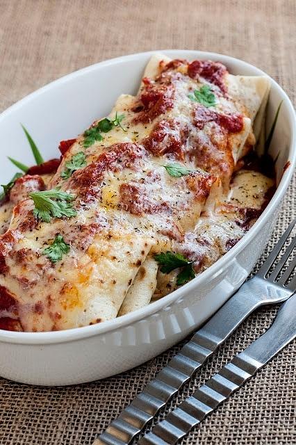 Zapiekane naleśniki z farszem bolognese