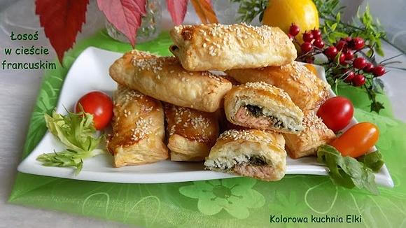 Łosoś w cieście francuskim