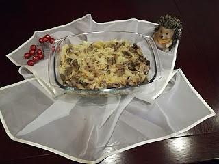 Łazanki z pieczarkami i kiszoną kapustą