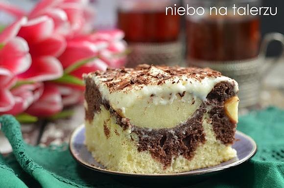 Ciasto fale Dunaju z jabłkami