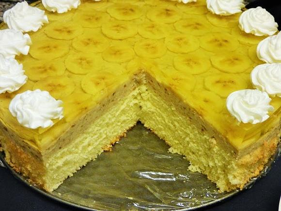 Bananowiec na biszkopcie