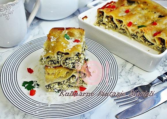 Cannelloni nadziewane serem i szpinakiem