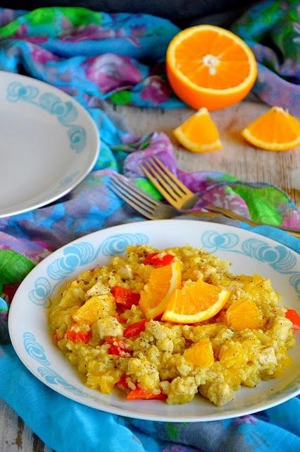 Orientalne risotto z kurczakiem i pomarańczą