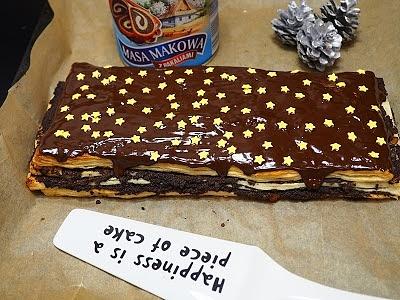 Makowiec francuski z ciasta francuskiego i masy makowej