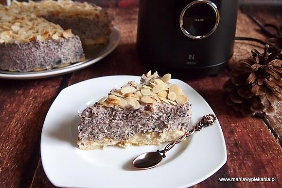 Torcik makowy z mascarpone bez pieczenia