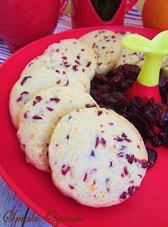 Ciasteczka żurawinowo-pomarańczowe