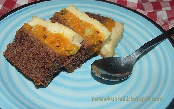 Jabłko z dynią na kakaowej babce