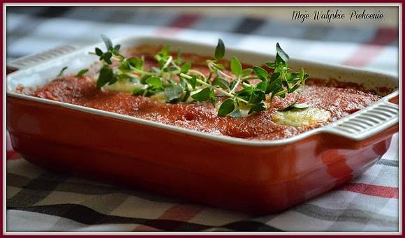 Penne rigate zapiekane z sosem bolońskim