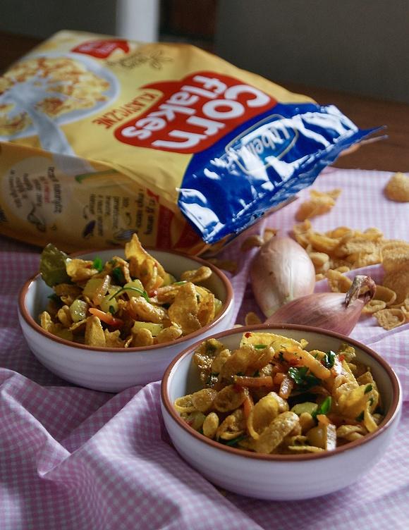 Indyjskie street food na śniadanie z płatkami corn flakes lubella