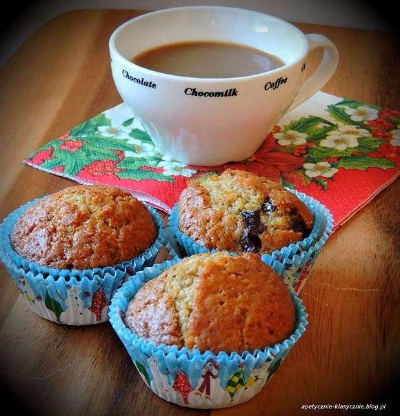 Muffinki pomarańczowo-imbirowe z czekoladą