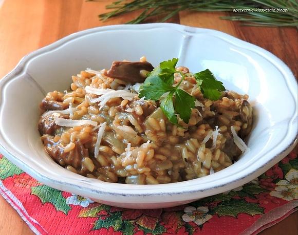 Risotto z suszonymi grzybami