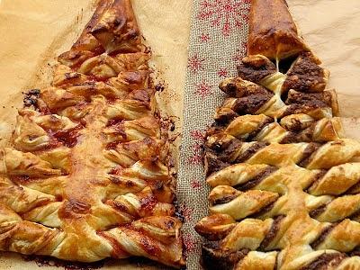Choinki z ciasta francuskiego na Boże Narodzenie