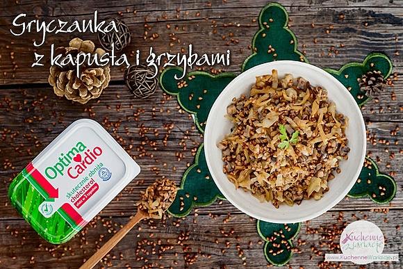 Gryczanka z kapustą i grzybami inna odsłona łazanek