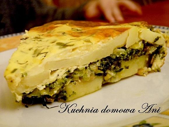 Zapiekanka ziemniaczana ze szpinakiem i serem