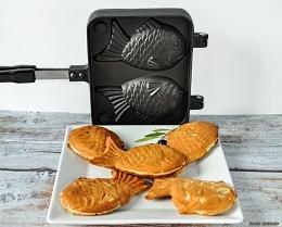 Taiyaki japońskie ciastko w kształcie ryb z fasolą adzuki