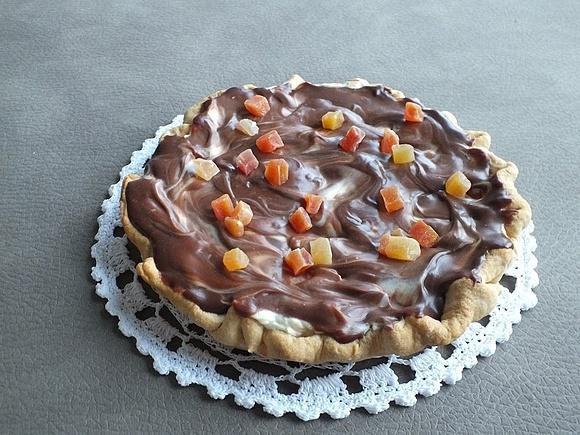 Solona tarta z mascarpone pod czekoladową kołderką