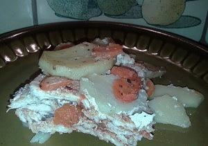 Pan schab z warzywami