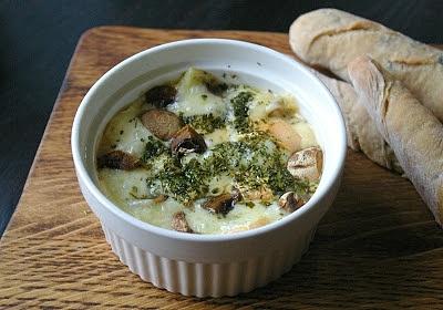 Fondue pieczarkowe w kokilkach