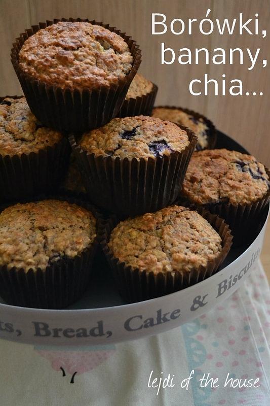 Muffiny z borówkami, bananami i chia