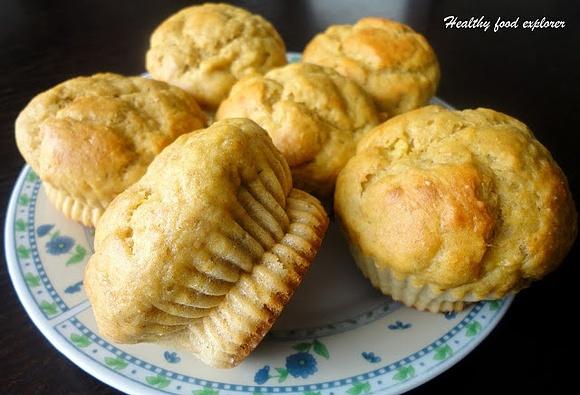 Proste pełnoziarniste muffinki bez cukru i tłuszczu