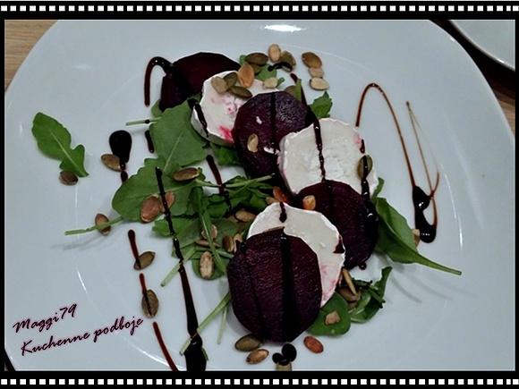 Carpaccio z buraków z kozim serem