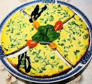 Omlet twarogowy ze szpinakiem