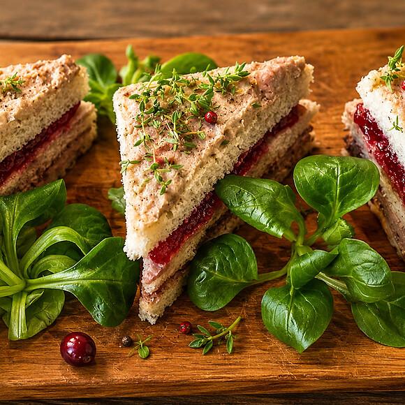 Mini torciki karnawałowe na chlebku z francuskim pâté